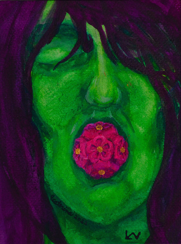 Original Art Print 'Fleur-De-Bouche' - Watercolor Print for Refined Décor