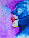 Original Art Print 'Blind and Gagged' - Erotic Watercolor Print for Adventurous Souls