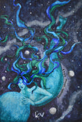 Original Watercolor Painting 'Celestial Dancers'- Watercolor Painting for a Solar System Wide Dance