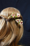 Handcrafted Kanzashi Hairpin with Blossom Floral Design