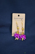 Elegant Floral Kanzashi Earrings - Perfect for a Sophisticated Look