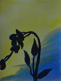 Original Art 'Flower Silhouette' (watercolor painting)
