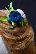 Handcrafted Kanzashi Hair Clip with Floral Design