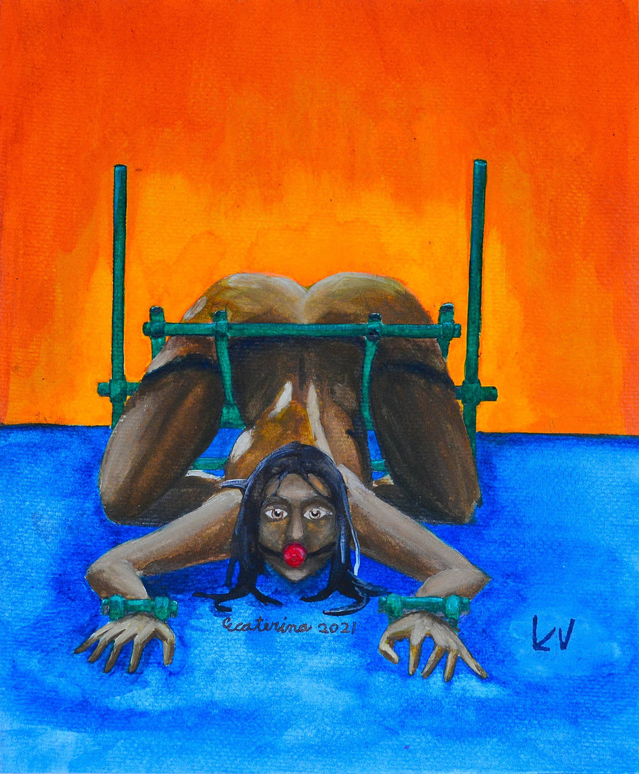 Original Art Print 'Bamboo Bae' Erotic Watercolor Print - Spice Up Your Space with Sensual Artistry