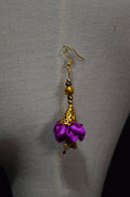 Elegant Floral Kanzashi Earrings - Perfect for a Sophisticated Look