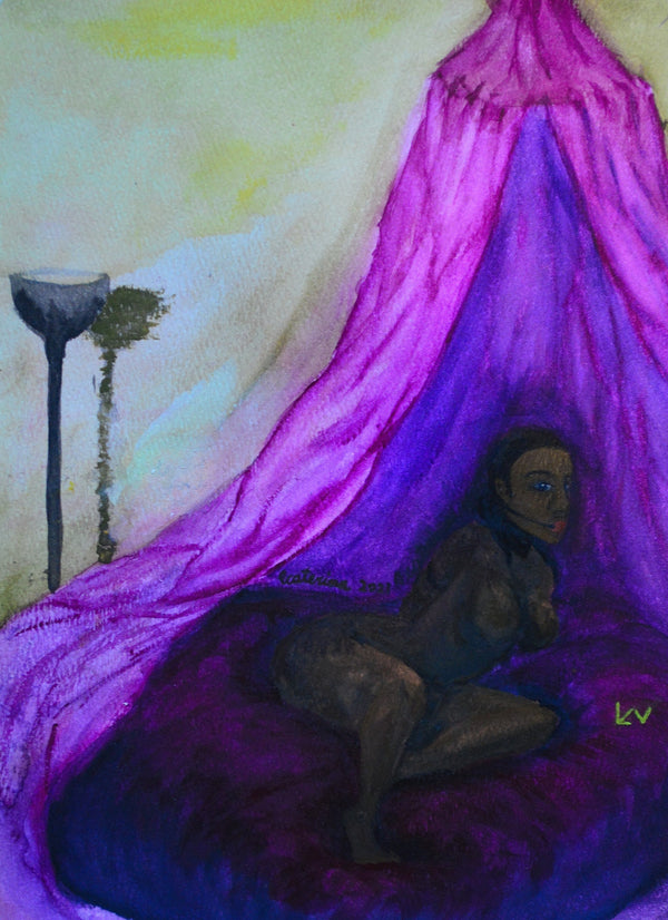Original Art Print 'Pillow Princess' Watercolor Print - Add Fairy-Tale Flair to Your Space!
