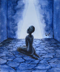 Original Art Print 'Enjoying the View' - Erotic Watercolor Print for Intimate Spaces