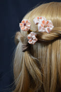 Handcrafted Kanzashi Hairpin with Blossom Floral Design