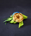 Handcrafted Kanzashi Hair Clip with Floral Design