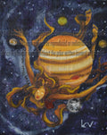 Original Watercolor Painting 'Celestial Dancers'- Watercolor Painting for a Solar System Wide Dance