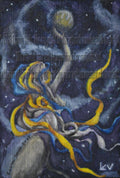 Original Watercolor Painting 'Celestial Dancers'- Watercolor Painting for a Solar System Wide Dance